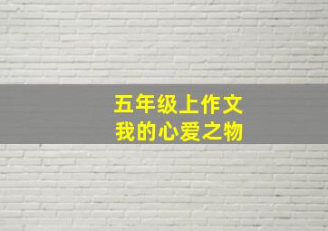 五年级上作文 我的心爱之物